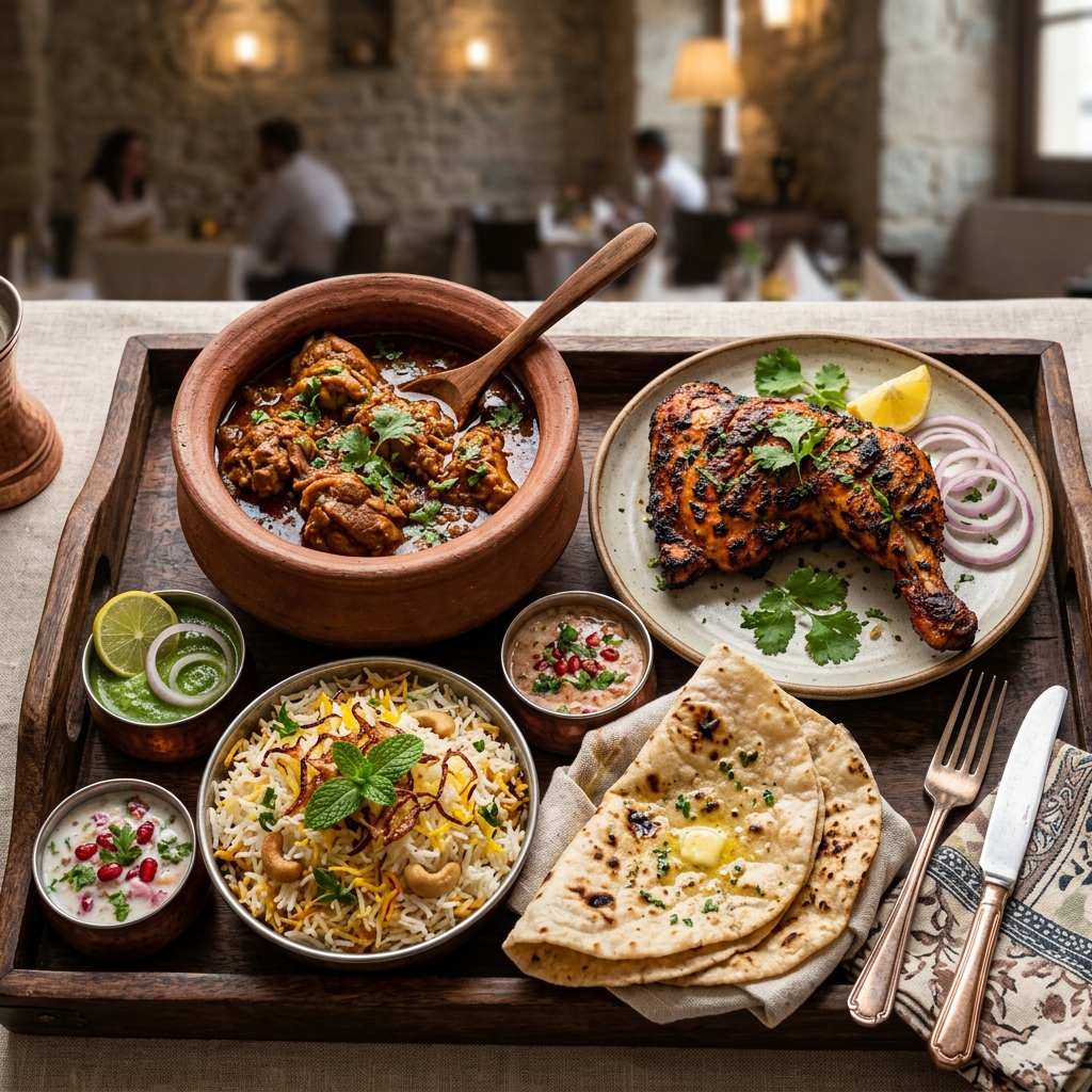 Chicken Champaran + 2 Roti + Biryani Rice + 1 Pc Tandoori Chicken