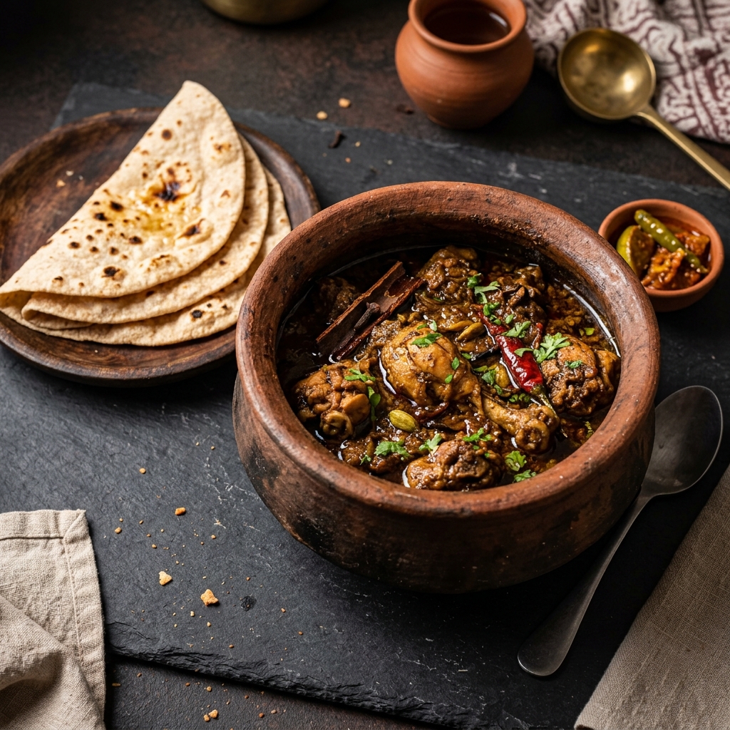 Chicken Champaran + 3 Roti
